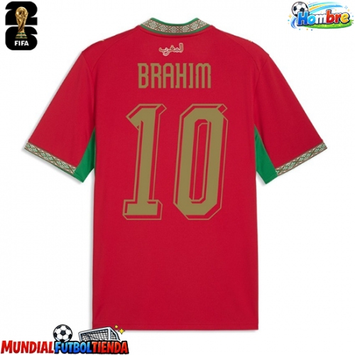 Camiseta Marruecos Brahim Diaz #10 Primera Equipación Replica Mundial 2026 mangas cortas